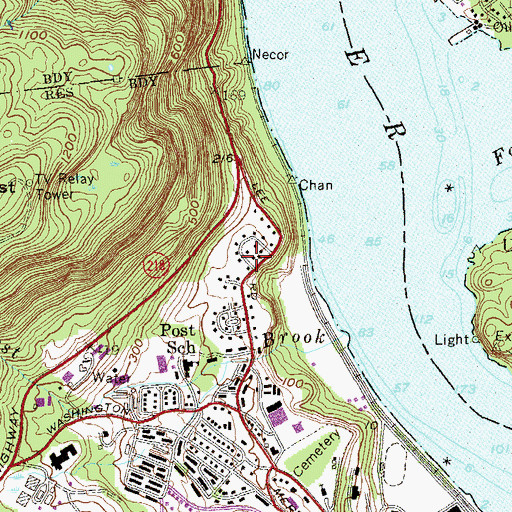 Topographic Map of Engineers Garden (historical), NY