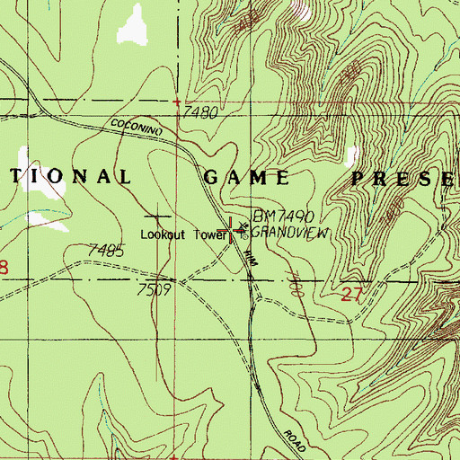 Topographic Map of Arizona Trail, AZ