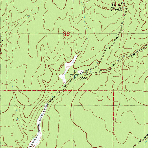 Topographic Map of Government Draw Trick Tank, AZ