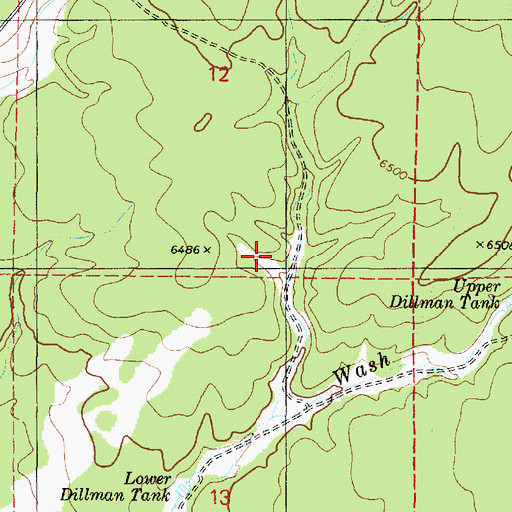 Topographic Map of Dillman Trick Tank, AZ