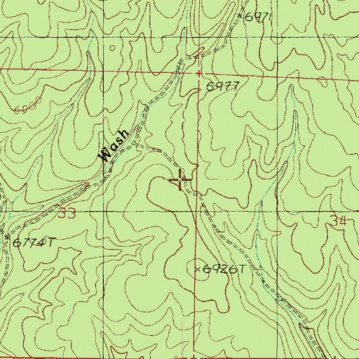 Topographic Map of Blue Stem Wash Trick Tank, AZ
