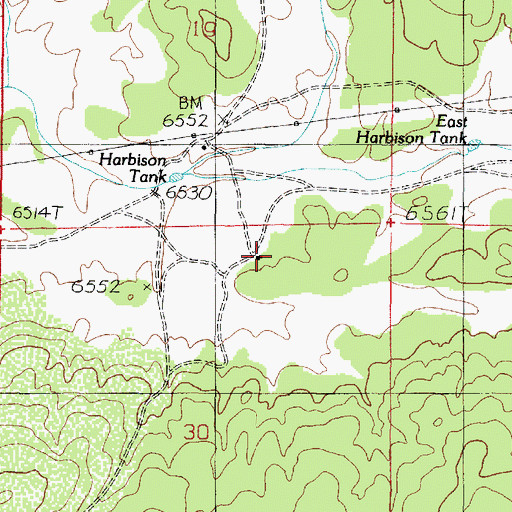 Topographic Map of Harbison Cabin, AZ