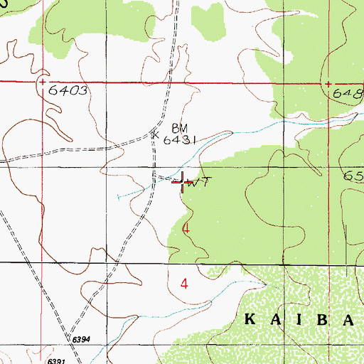 Topographic Map of Leton Water Storage Tank, AZ