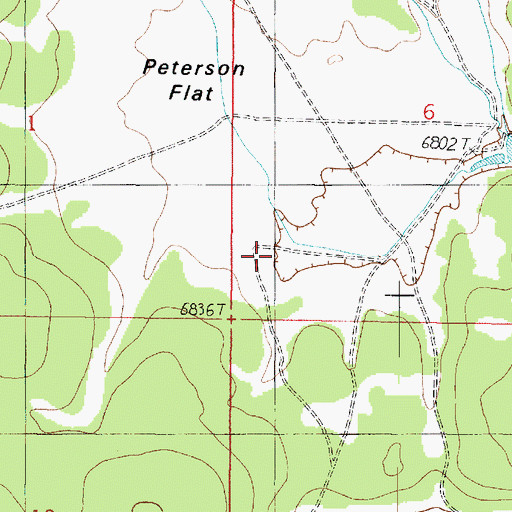 Topographic Map of Peterson Water Storage Tank, AZ