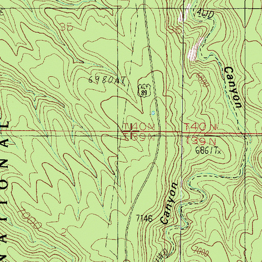 Topographic Map of Overlook Tanks, AZ