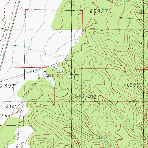 Topographic Map of Cutler Pockets Trick Tank, AZ