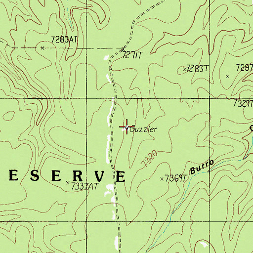 Topographic Map of Ponderosa Trick Tank, AZ