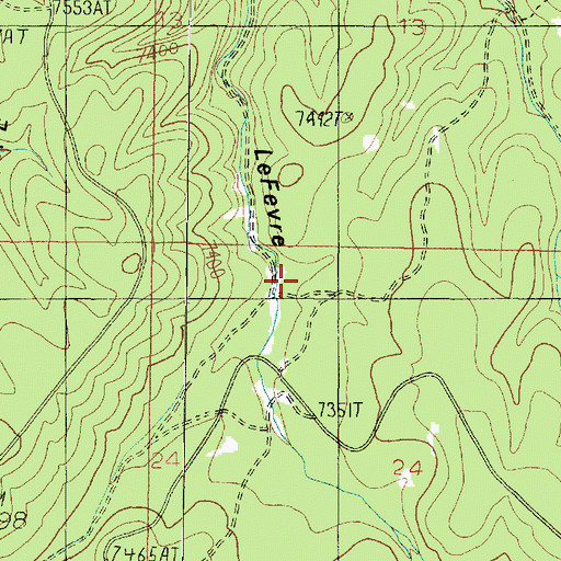 Topographic Map of Le Fevre Tank, AZ