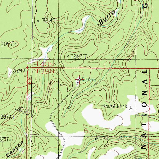 Topographic Map of Burro Spring Trick Tank, AZ