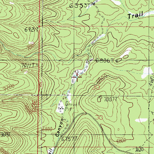 Topographic Map of Trail Canyon Tank, AZ