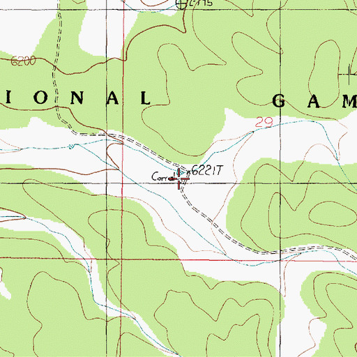 Topographic Map of Board Corral, AZ