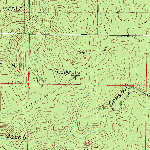 Topographic Map of Hidden Lake Apron, AZ