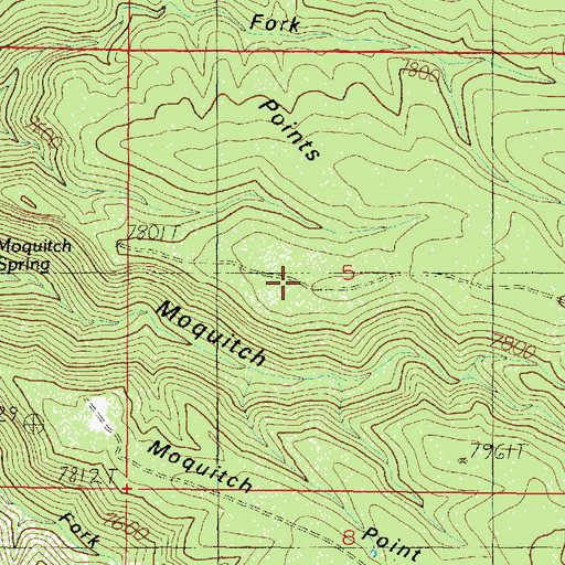 Topographic Map of South Oak Apron, AZ