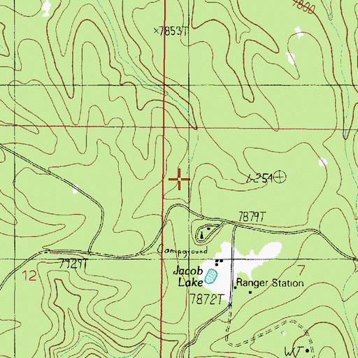 Topographic Map of RV Tank, AZ