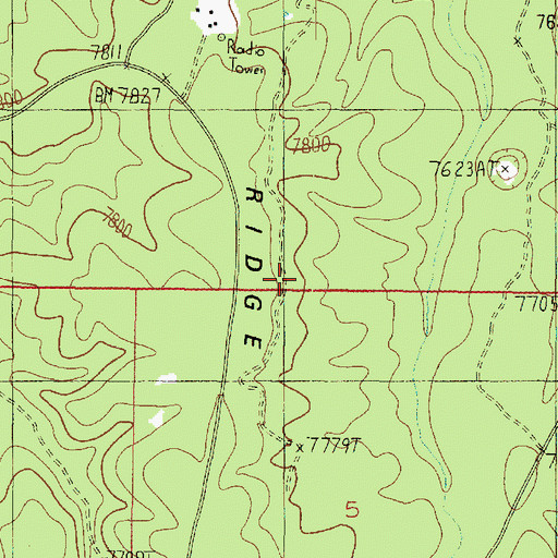 Topographic Map of Highway Yard Tank, AZ