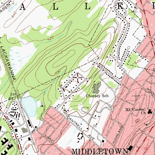 Topographic Map of Starhaven Airport (historical), NY