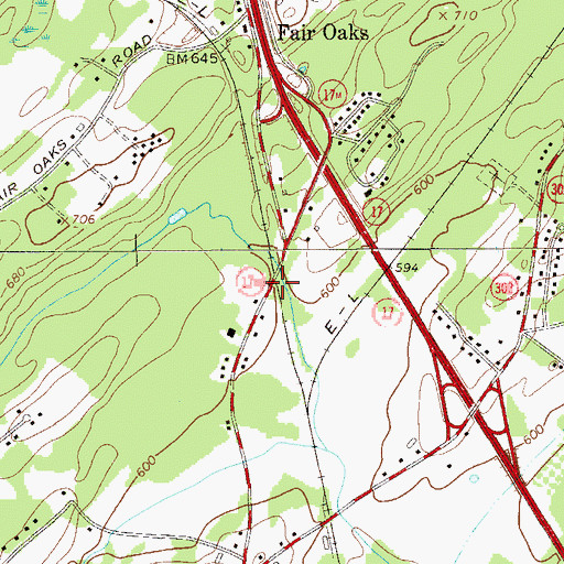 Topographic Map of Crawford Junction, NY