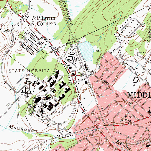 Topographic Map of Horton Dairy, NY