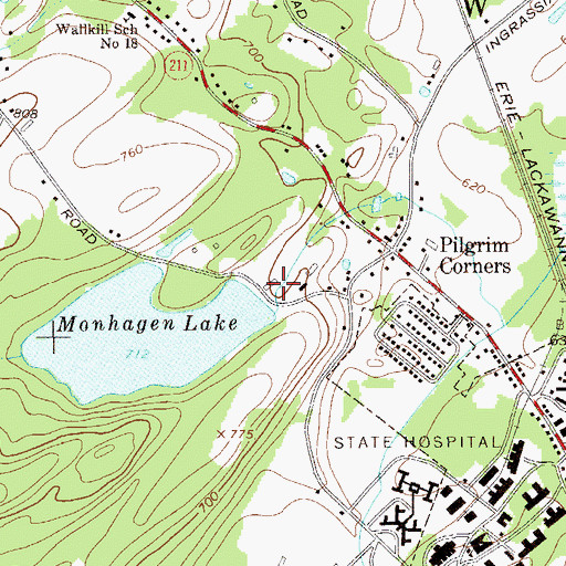 Topographic Map of Middletown Water Works, NY