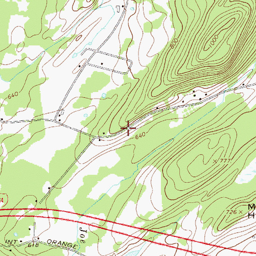 Topographic Map of Kirbytown School (historical), NY