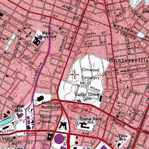 Topographic Map of West Point Cemetery, VA