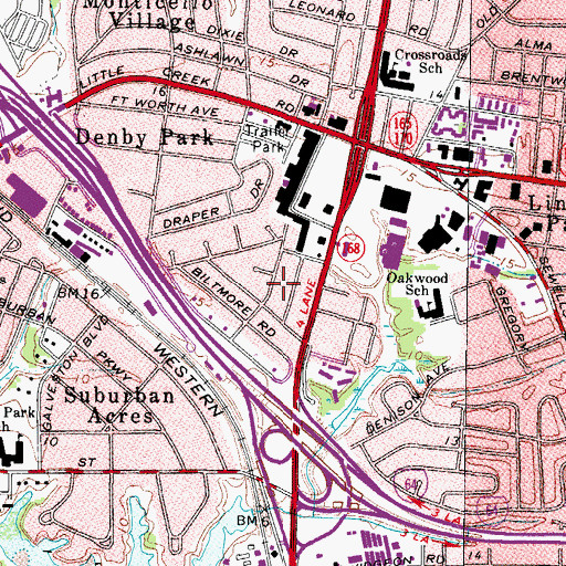 Topographic Map of Cottage Road Park, VA