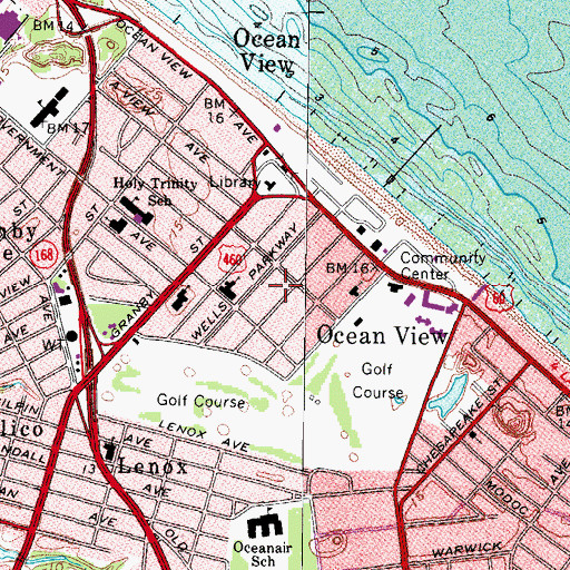 Topographic Map of Pinewell, VA
