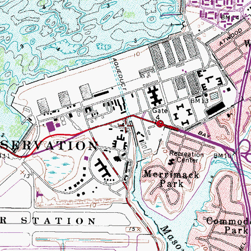 Topographic Map of Chapel In The Woods, VA