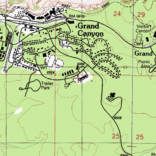 Topographic Map of National Park Service Training Center, AZ