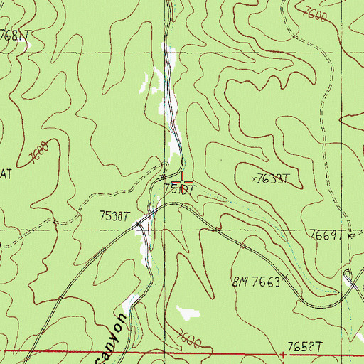 Topographic Map of Bridge Tank, AZ