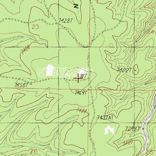 Topographic Map of Pressure Tank, AZ