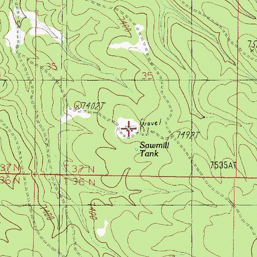 Topographic Map of Sowats Gravel Pit, AZ