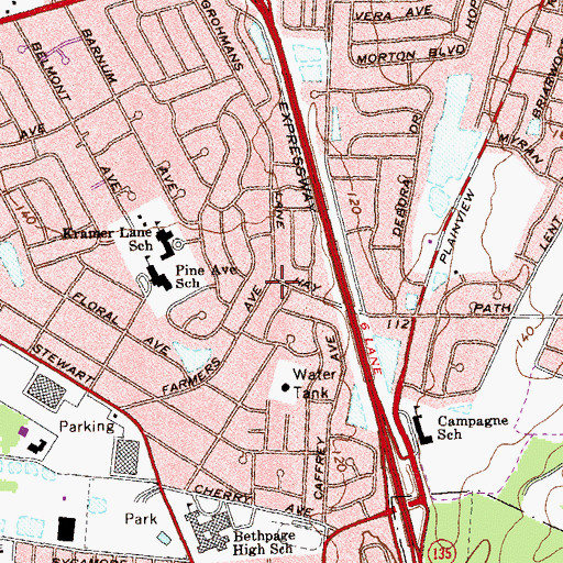 Topographic Map of Swedetown Village, NY