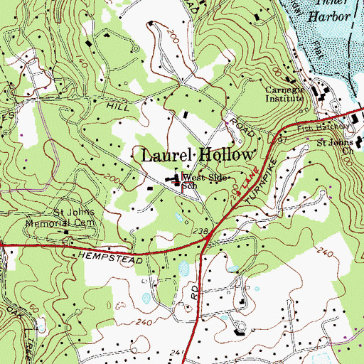 Topographic Map of Carnegie Institution of Washington School of Genetics (historical), NY
