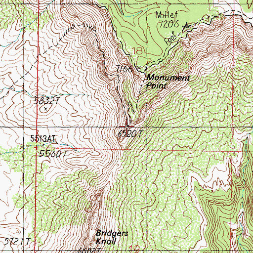 Topographic Map of Bill Hall Trail, AZ