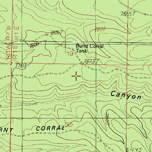 Topographic Map of Burnt Corral Apron, AZ