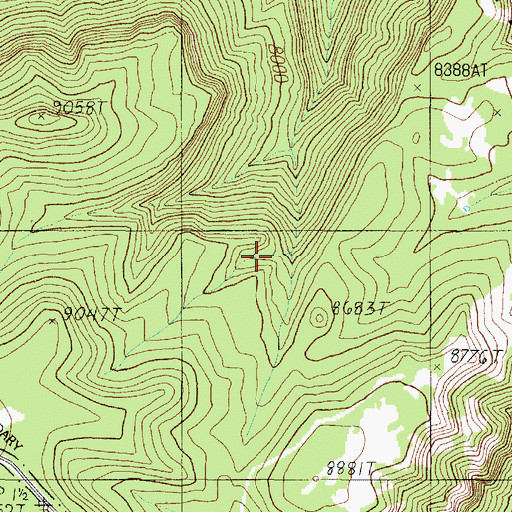 Topographic Map of Vaughn Tank, AZ