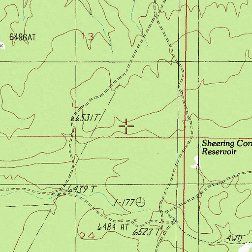 Topographic Map of Wagon Hollow, AZ