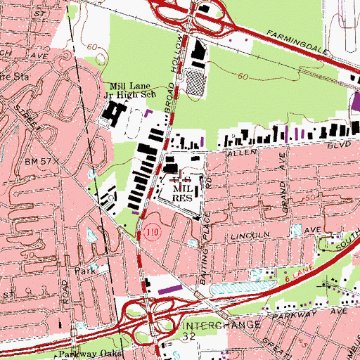 Topographic Map of Nike Site NY-24C (historical), NY
