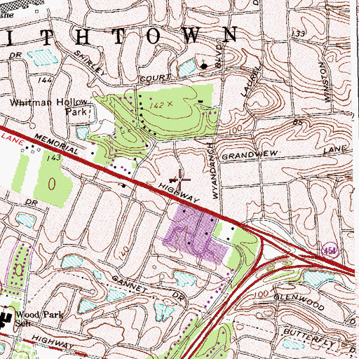 Topographic Map of Cleft of the Rock Bible Chapel, NY
