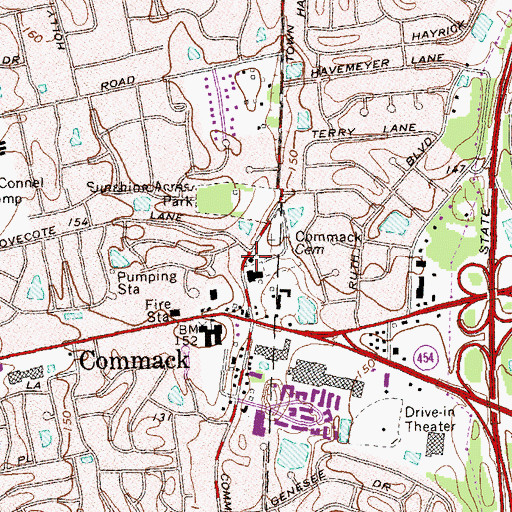 Topographic Map of Long Island Korean Methodist Church, NY