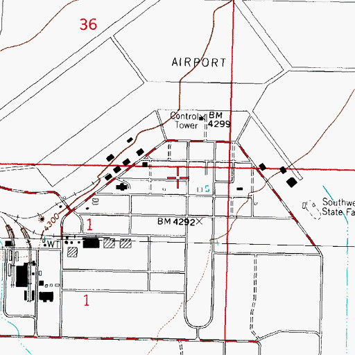 Topographic Map of Deming Army Air Field (historical), NM