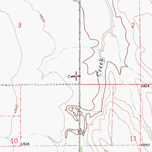 Topographic Map of Lindon Cemetery, CO