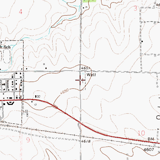 Topographic Map of Saint Joseph's Cemetery, CO