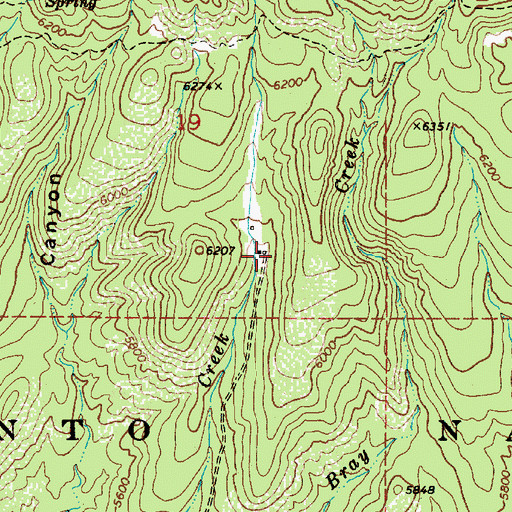 Topographic Map of Bray Creek Ranch, AZ