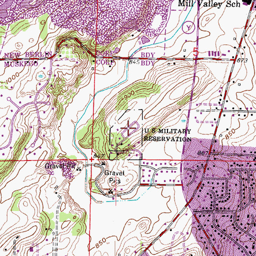 Topographic Map of Nike Site M-64L (historical), WI