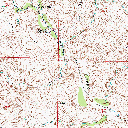 Topographic Map of Buckhorn Creek, AZ