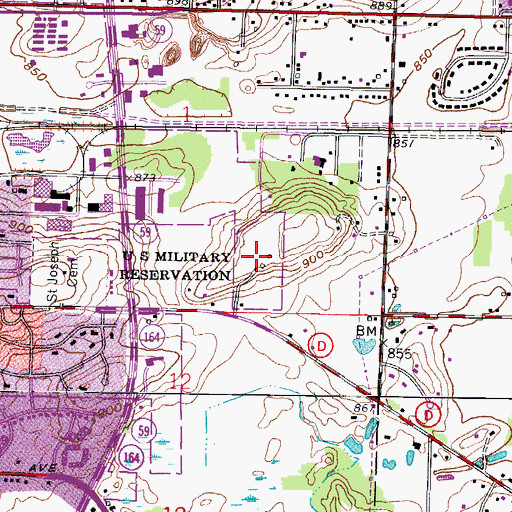 Topographic Map of Nike Site M-74L (historical), WI