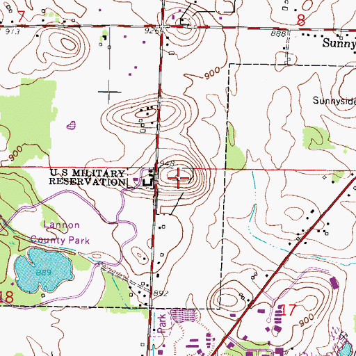 Topographic Map of Nike Site M-86C (historical), WI