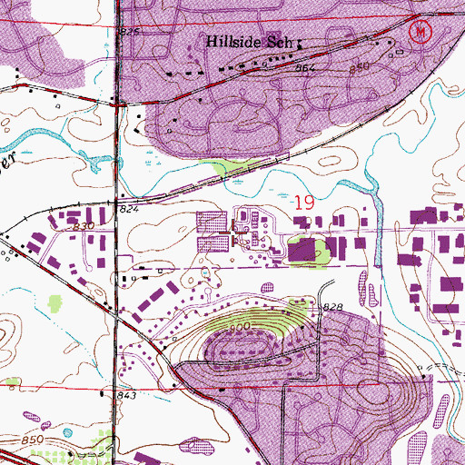 Topographic Map of Fox River Water Pollution Control Center, WI